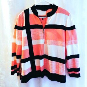 Ming Wang Multicolor Knit Jacket / Shell Set in 2X / 1X